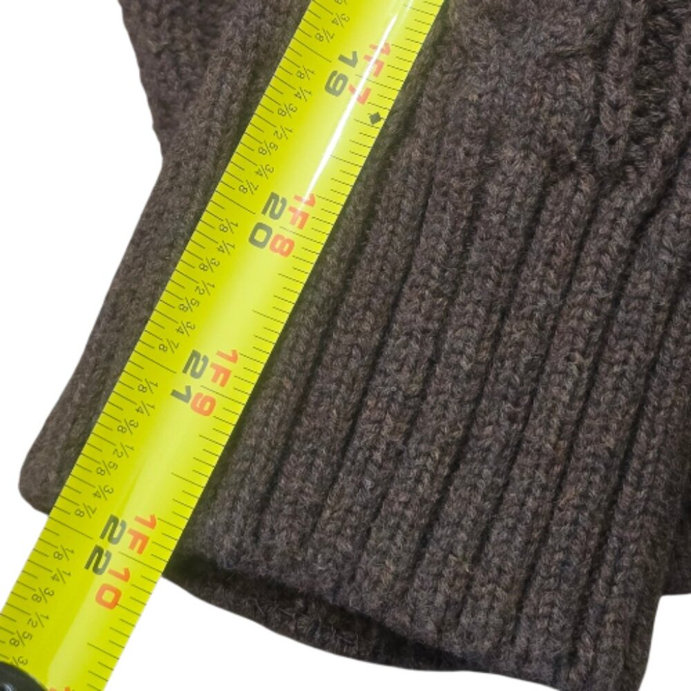 Y2K Chocolate Brown Cable Knit Sweater sz S - Picture 12 of 12